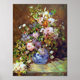 Flores de primavera por Renoir Impressão