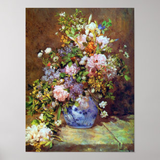 Flores de primavera por Renoir Impressão
