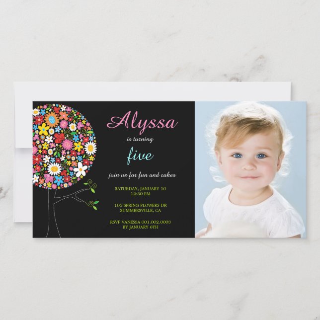 Flores de primavera Whimsical Foto de Pop (Frente)