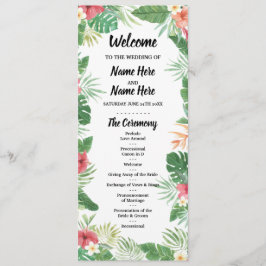Flores de Programa de Casamento Tropical Aloha Pal
