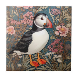 Flores De Puffin E De Thrift Marítimo William Morr