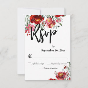 Flores de Quedas Vermelhas RSVP Burgundy