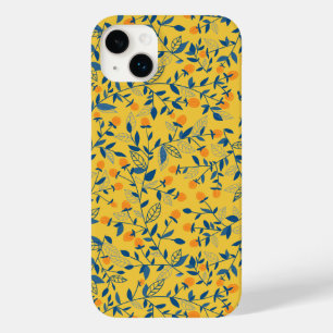 Flores de rabo em azul e amarelo