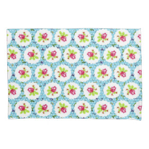 Flores de Rosa vermelha Vintage Bolinhas Greenery