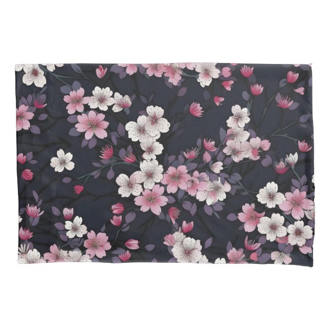Flores de Sakura Rosa Negra, Design de padrão, (Frente)