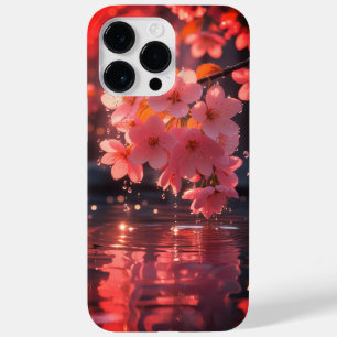 Flores De Sakura Rosa Sobre Água Serene Primaver