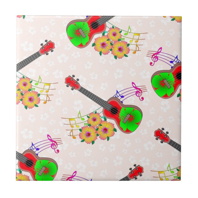 Flores de Ukulele Hibiscus Havaianas (Frente)