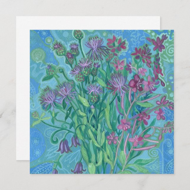 Flores-de-Verão Buquê Flor Pintura Floral (Frente/Verso)