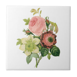 Flores de Vintage, Rosas de Anemone Clematis por R