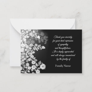 Flores De Vista Após O Funeral Obrigado Cartões