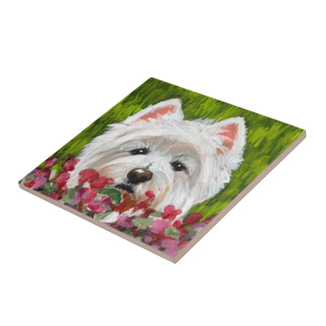 Flores de Westie e Rosa (Lateral)