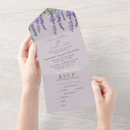 Flores de Wistéria Roxa Elegante Casamento Lavanda