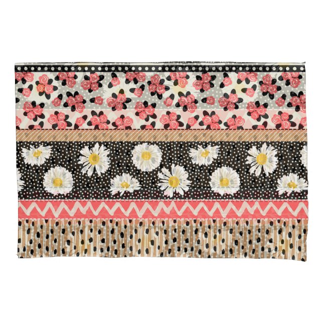 Flores Decorativas: Padrão de Azulejo de Patchwork (Frente)