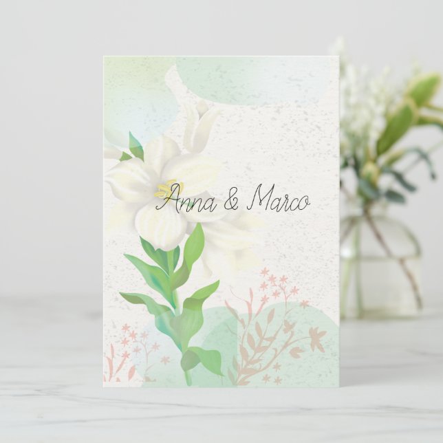 Flores delicadas de convite para casamentos (Em pé/Frente)