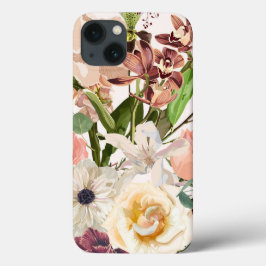 Flores desenhadas à mão detalhadas.