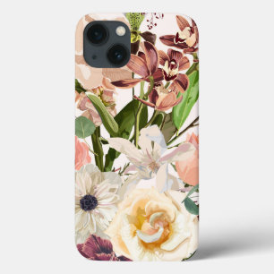 Flores desenhadas à mão detalhadas.