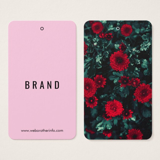 Flores Desenhando Nome da Empresa Mantenha as Etiq (Frente & Verso)