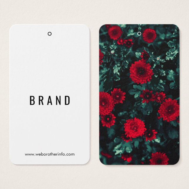 Flores Desenvolvendo Cartões de Marcação de Travam (Frente & Verso)