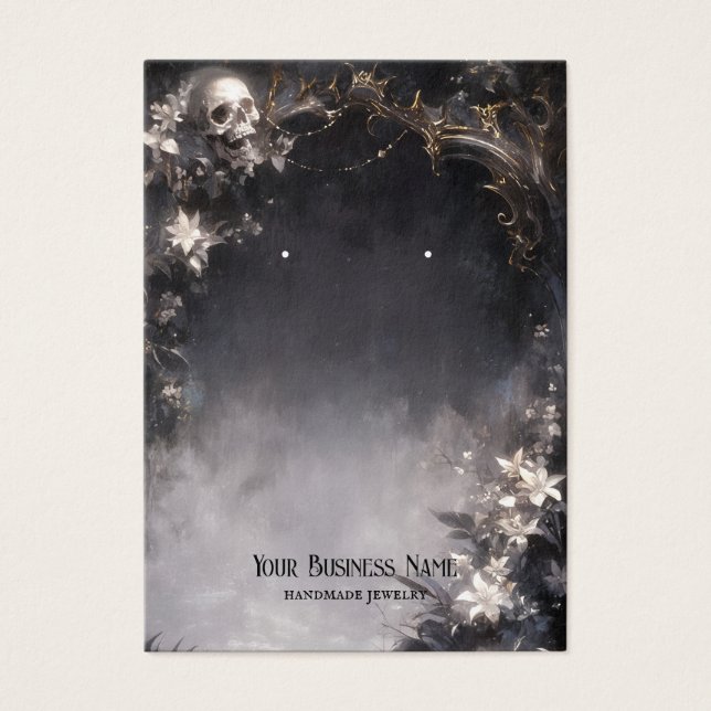 Flores do crânio do Halloween Ouvindo placa de exi (Frente)