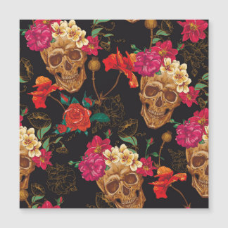 Flores Do Crânio: Fundo Escuro Sem Olhos.