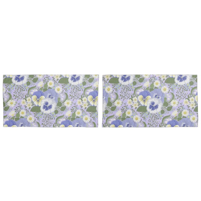 Flores do Jardim da Primavera sobre lavanda (Frente - conjunto)