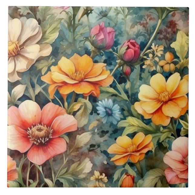 Flores do Jardim de Verão florescentes (Frente)