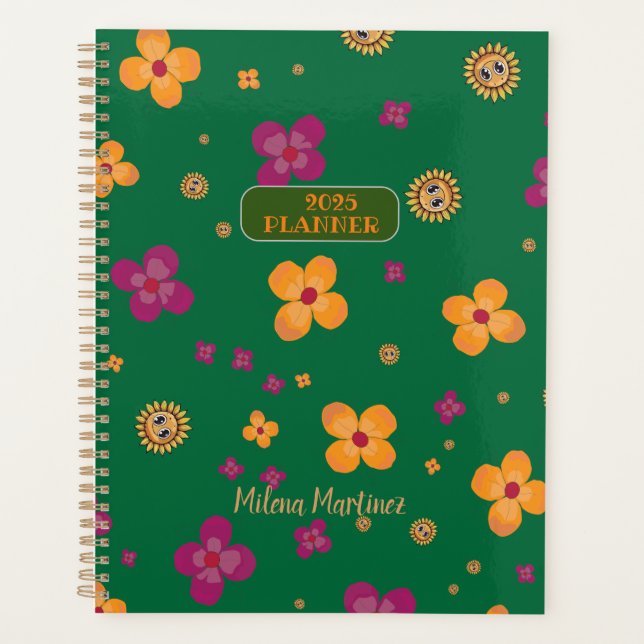 Flores do Planejador da Agenda Verde 2025 (Frente)