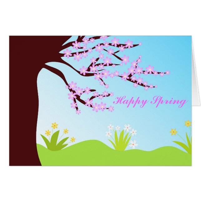 Flores do primavera - cartão (Frente Horizontal)