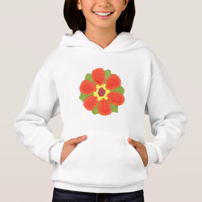 Flores Dotty, Folece Pullover Hoodie (Frente)