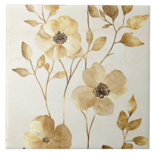 Flores Douradas Chic