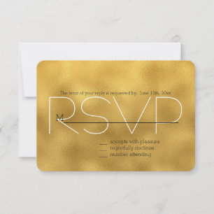 Flores Douradas Chic RSVP