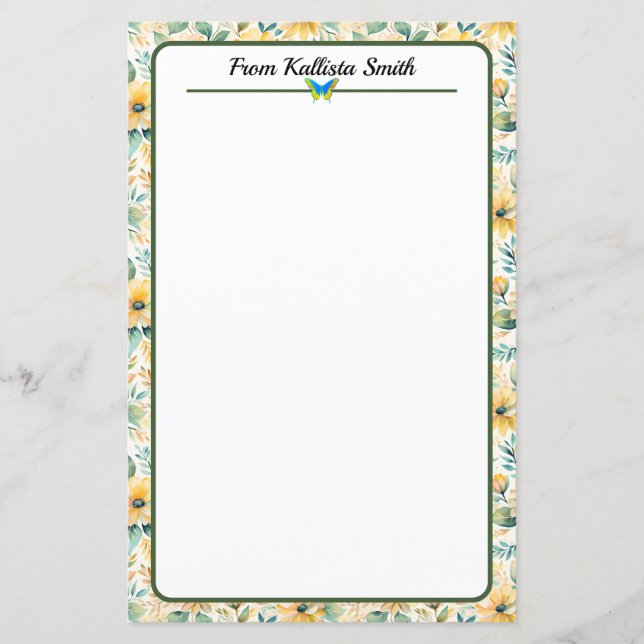 Flores Douradas e ensolaradas (Frente)