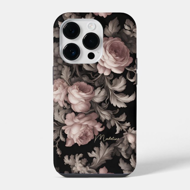 Flores Dramáticas - iPhone 14 Pro Mala Personaliza (Verso)