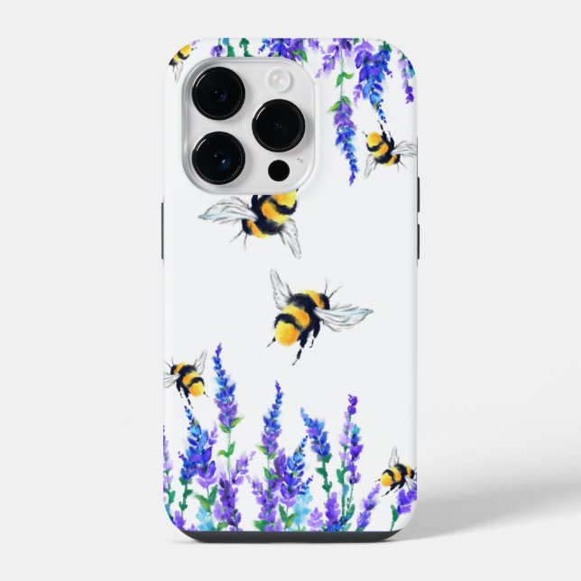 Flores e abelhas capas de iphone (Verso)