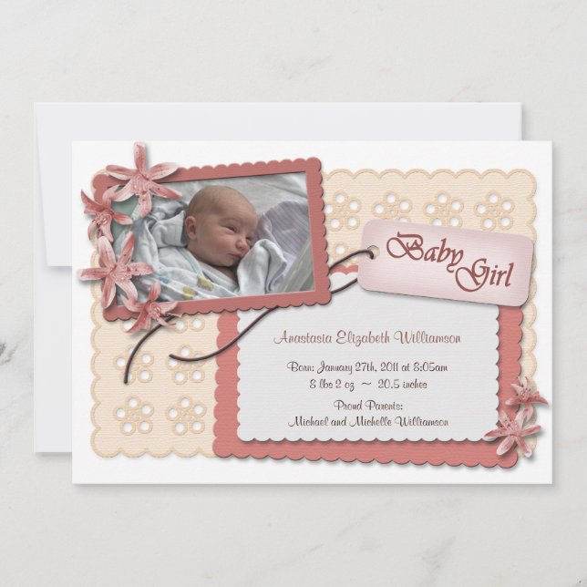 Flores e Anúncios de Nascimento Rosa-rendas (Frente)