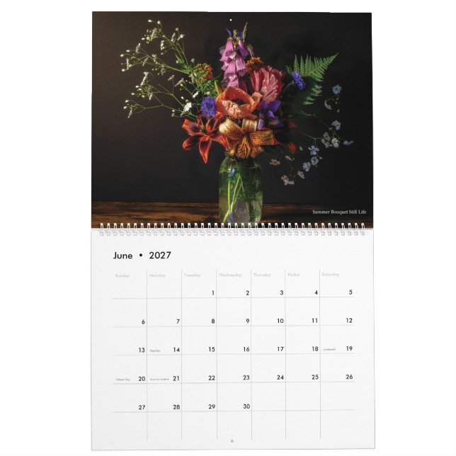 Flores e Aves 2022 Calendário (Jun 2027)