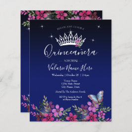 Flores e Borboleta Quinceanera