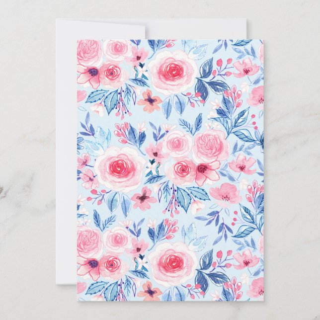 Flores e folhas de aquarela 2 (Frente)