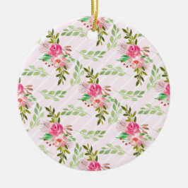 Flores E Folhas De Ornamento Cerâmico