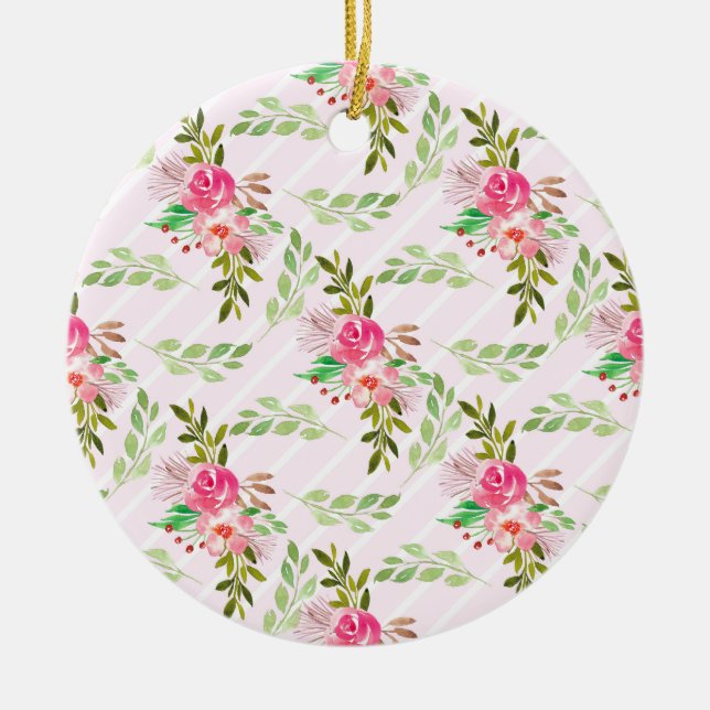 Flores E Folhas De Ornamento Cerâmico (Frente)