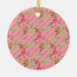 Flores E Folhas De Ornamento Cerâmico