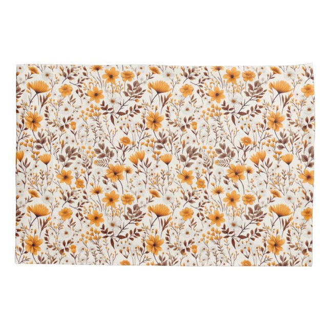 Flores E Folhas De outono De Cores De Água (Verso)