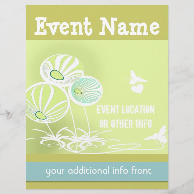 Flores e Folheto de Abelhas (Frente)