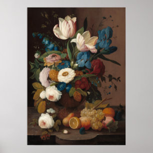 Flores e Frutas - Severin Roesen Fine Art Poster