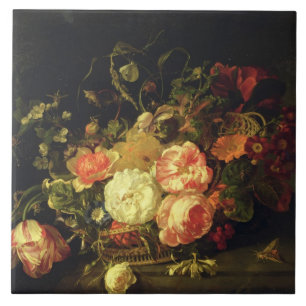 Flores e insetos, 1711 (óleo no painel)
