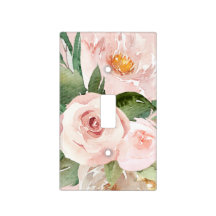 Flores e Nome de Aquarela Rosa Modernos Pastel