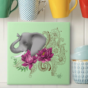 Flores Elefantes Henna Lotus