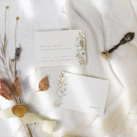 Flores Elegantes em Aquarela Cartão de Resposta co