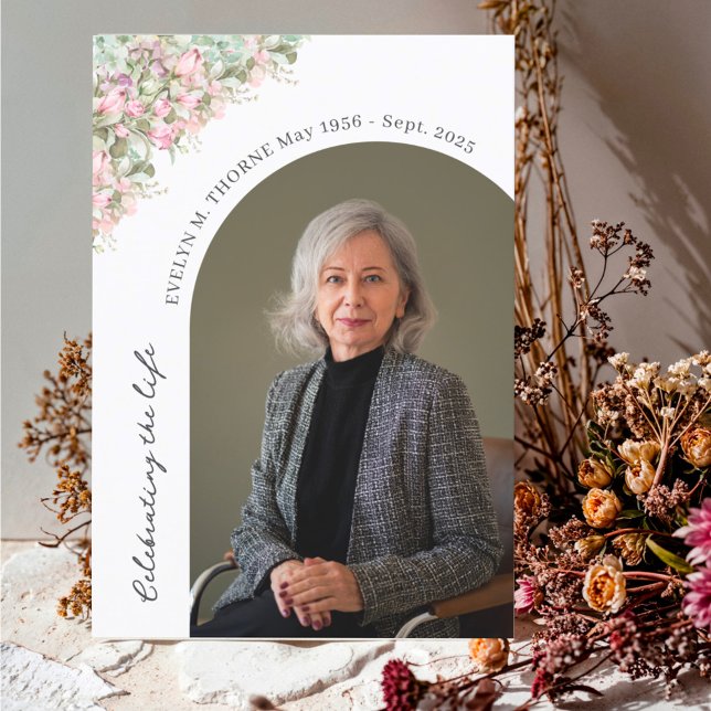 Flores Elegantes em Aquarela Funeral Foto Condolên (Criador carregado)