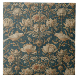 Flores Elegantes Novo Pássaros Vintage